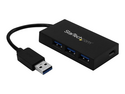 Startech 4 Port USB 3.0 Hub, USB Type-A Hub with 1x USB-C & 3x USB-A (SuperSpeed 5Gbps), USB Bus or Self-Powered, Portable USB 3.1/USB 3.2 Gen 1 BC 1.2 Charging Hub w/ Power Adapter