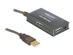 USB 2.0 Extension Cable 10 m active with 4 port Hub