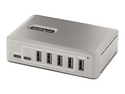 StarTech.com 10-Port USB-C Hub, 8x USB-A + 2x USB-C, Self-Powered w/ 65W Power Supply, USB 3.1 10Gbps Hub w/ BC1.2 Charging, Desktop/Laptop USB Hub with 3ft Locking USB-IF Certified Cable