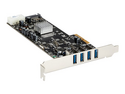 Startech PCI Express (PCIe) SuperSpeed USB 3.0-kortadapter med 4 portar och 4 dedicerade kanaler på 5 Gbps ? UASP ? SATA/LP4-ström
