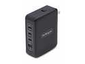 Startech 140W USB-C Wall Charger, USB-C/USB-A, PD GaN Power Adapter strömadapter