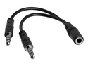 StarTech.com 3,5 mm 4-polig till 2x 3-polig 3,5 mm headsetsplitteradapter ? F/M